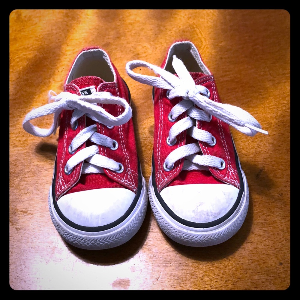 Red toddler converse